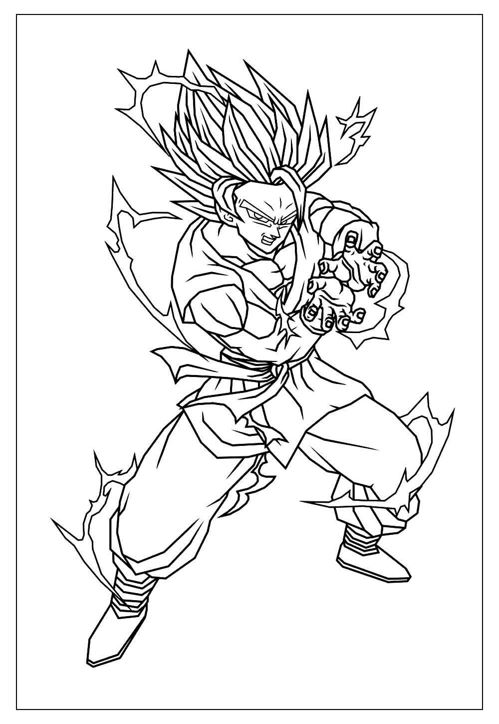 Desenhos do Goku para Colorir e Imprimir - Tudo Para Colorir